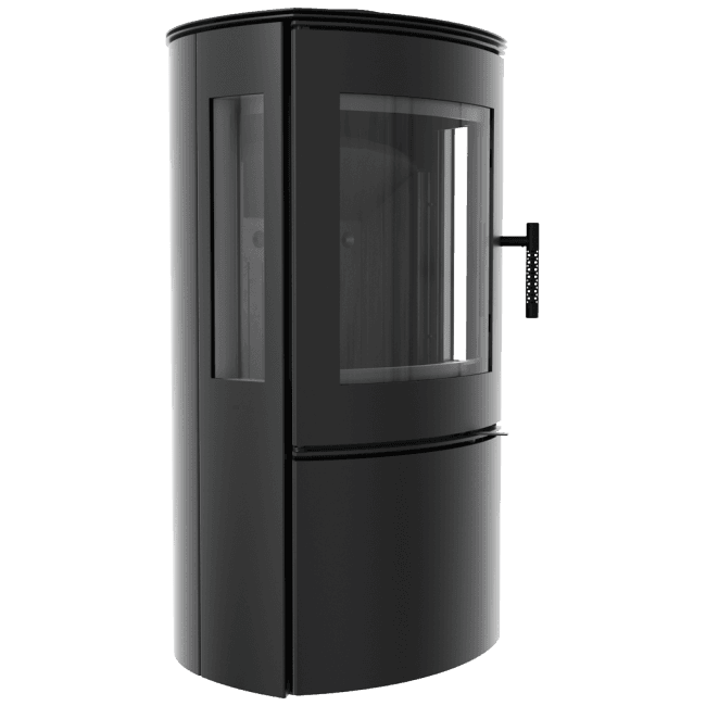 visjon sideglass og lamell topp sort lakk Kratki - FALCON VIEW- Frittstående - Bilde 1